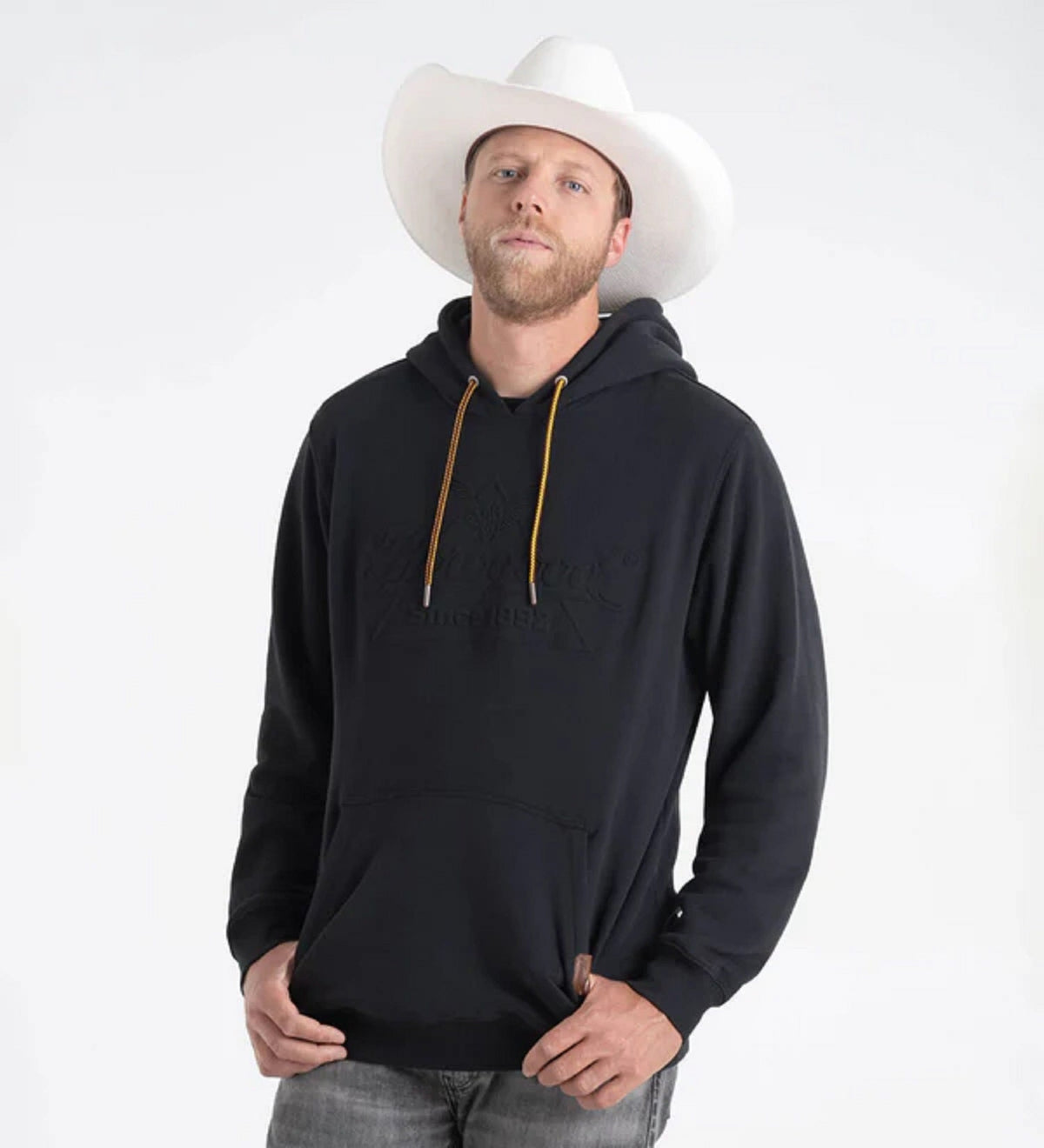 Thorogood Men's Heavyweight Brushed Embossed Logo Hoodie Sweatshirts & Hoodies Thorogood Black 2XL Reg