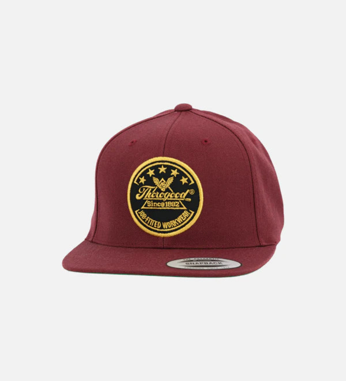 Thorogood Job Fitted Graphic Patch Snap Workwear Cap Hats & Caps Thorogood Chocolate Maroon OS