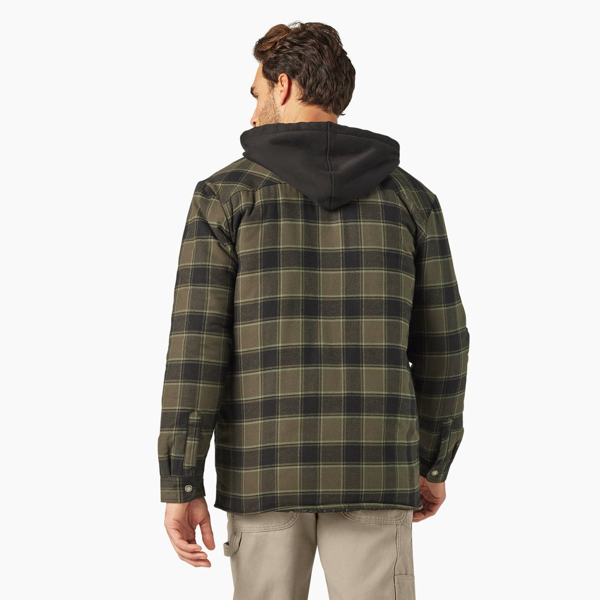 Dickies Men's Durable Water Repellent Hooded Flannel Shirt Jac Jackets & Coats Dickies