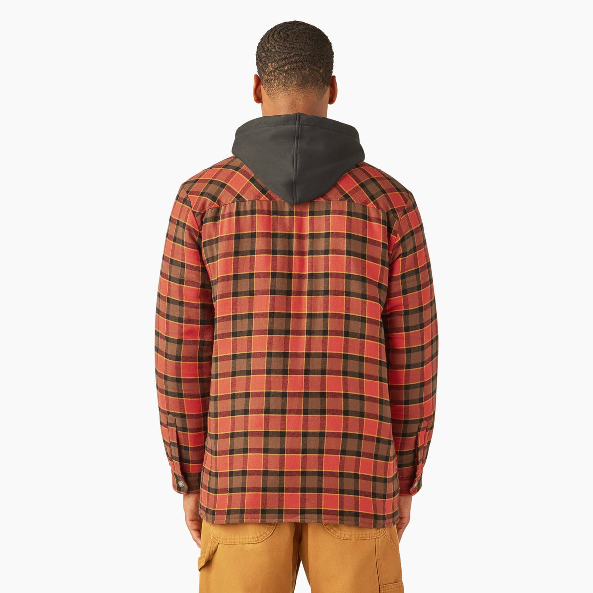 Dickies Men's Durable Water Repellent Hooded Flannel Shirt Jac Jackets & Coats Dickies