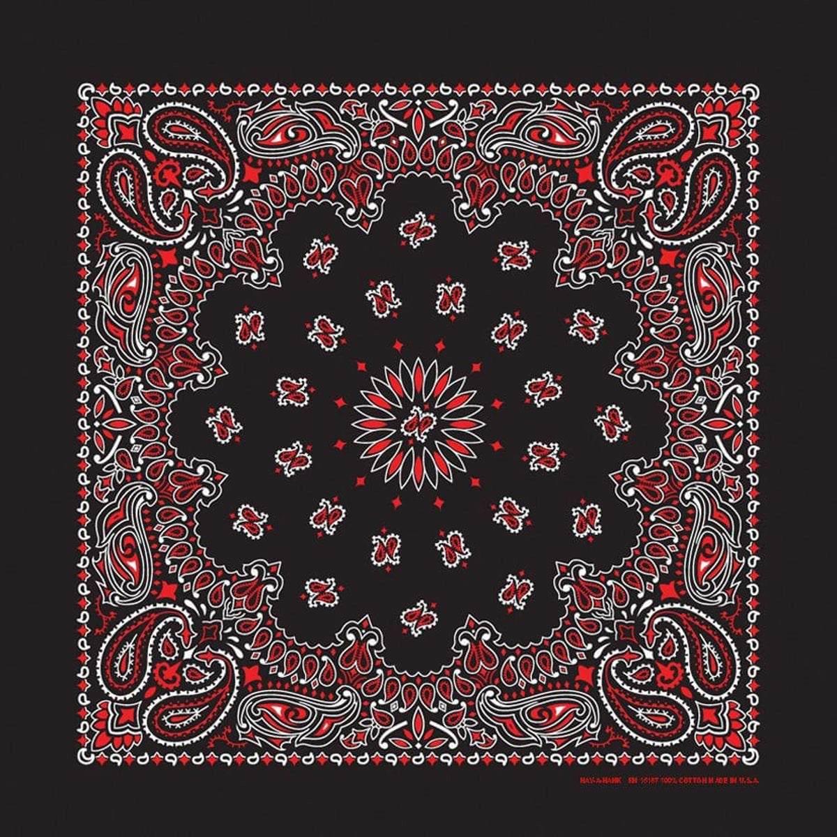 The Bandanna Company Traditional Paisley Bandanna Misc The Bandanna Company Black/Red Paisley OS