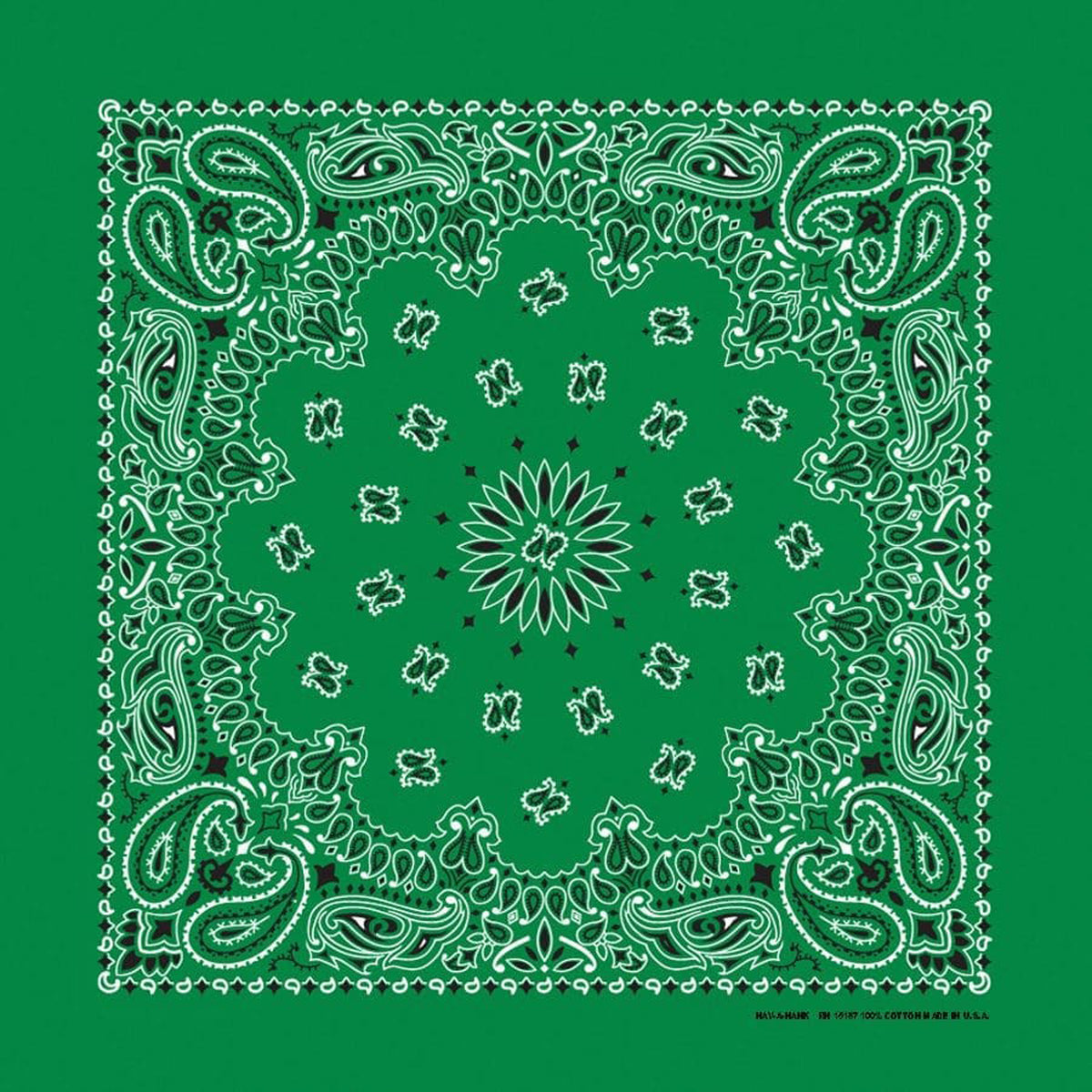 The Bandanna Company Traditional Paisley Bandanna Misc The Bandanna Company Kelly Green Paisley OS