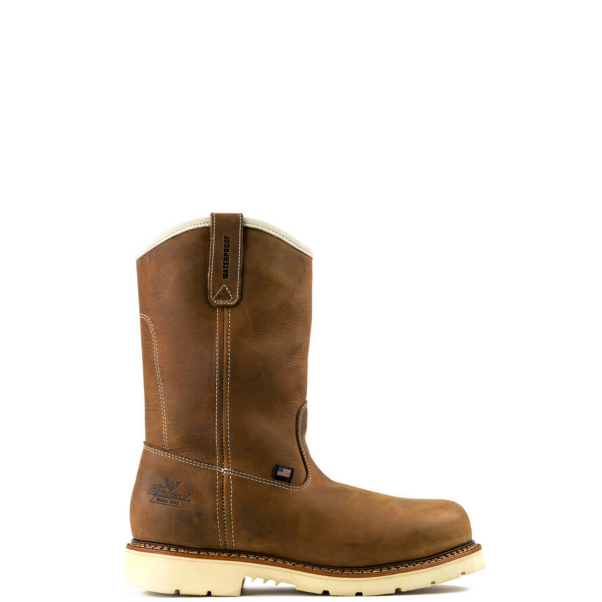 Thorogood Men's American Heritage 11" Waterproof EH Steel Toe Wellington Boot Work Boots Thorogood Crazyhorse 10 2E