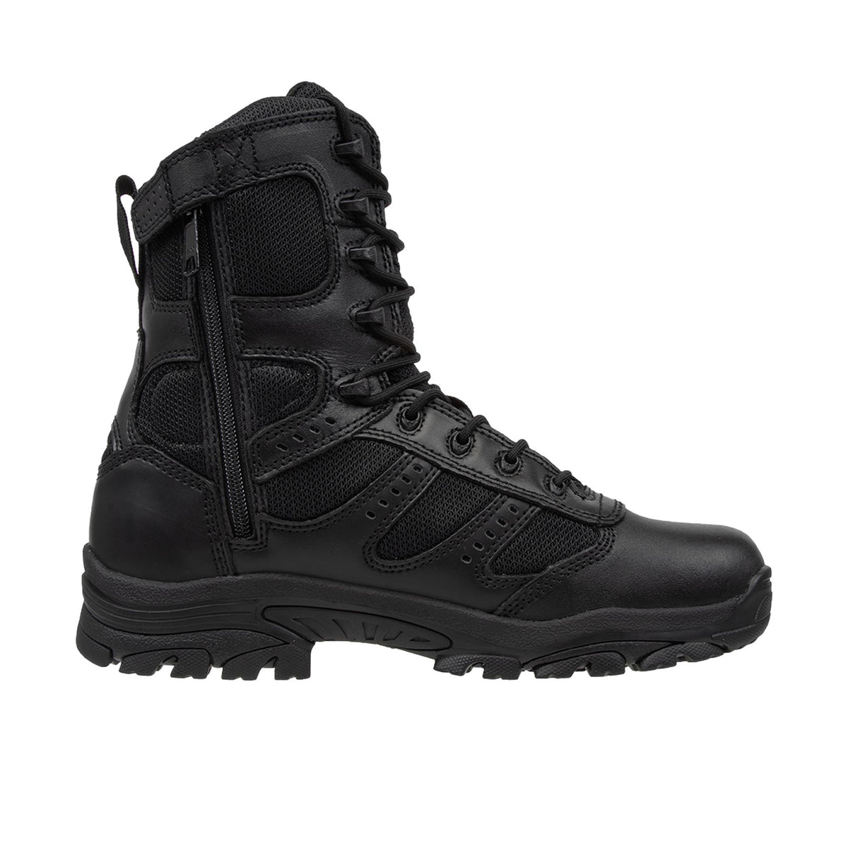 Thorogood Men's The Deuce Series Waterproof 8" Tactical Side Zip Soft Toe Work Boots Thorogood Black 10 M