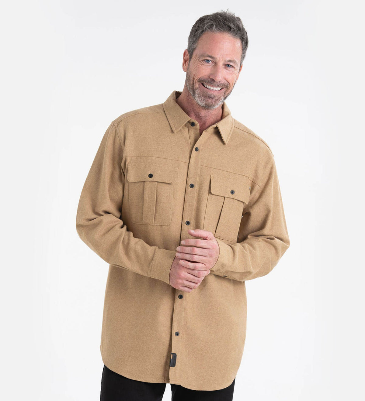 Thorogood Men's Heavyweight Brushed Flannel Button-Down Long Sleeve Work Shirt Work Shirts Thorogood Curry Melange 2XL Reg