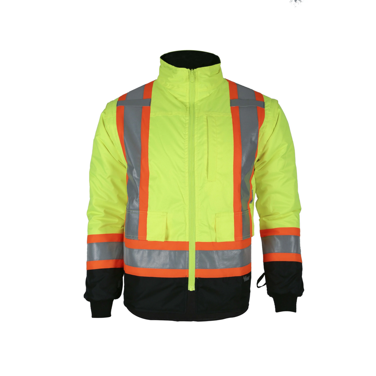 Viking Men's Handyman® Waterproof Class 1 Hi-Vis 7-in-1 Rain Jacket_Hi-Vis Green Rainwear Viking Hi-Vis Green 2XL Reg