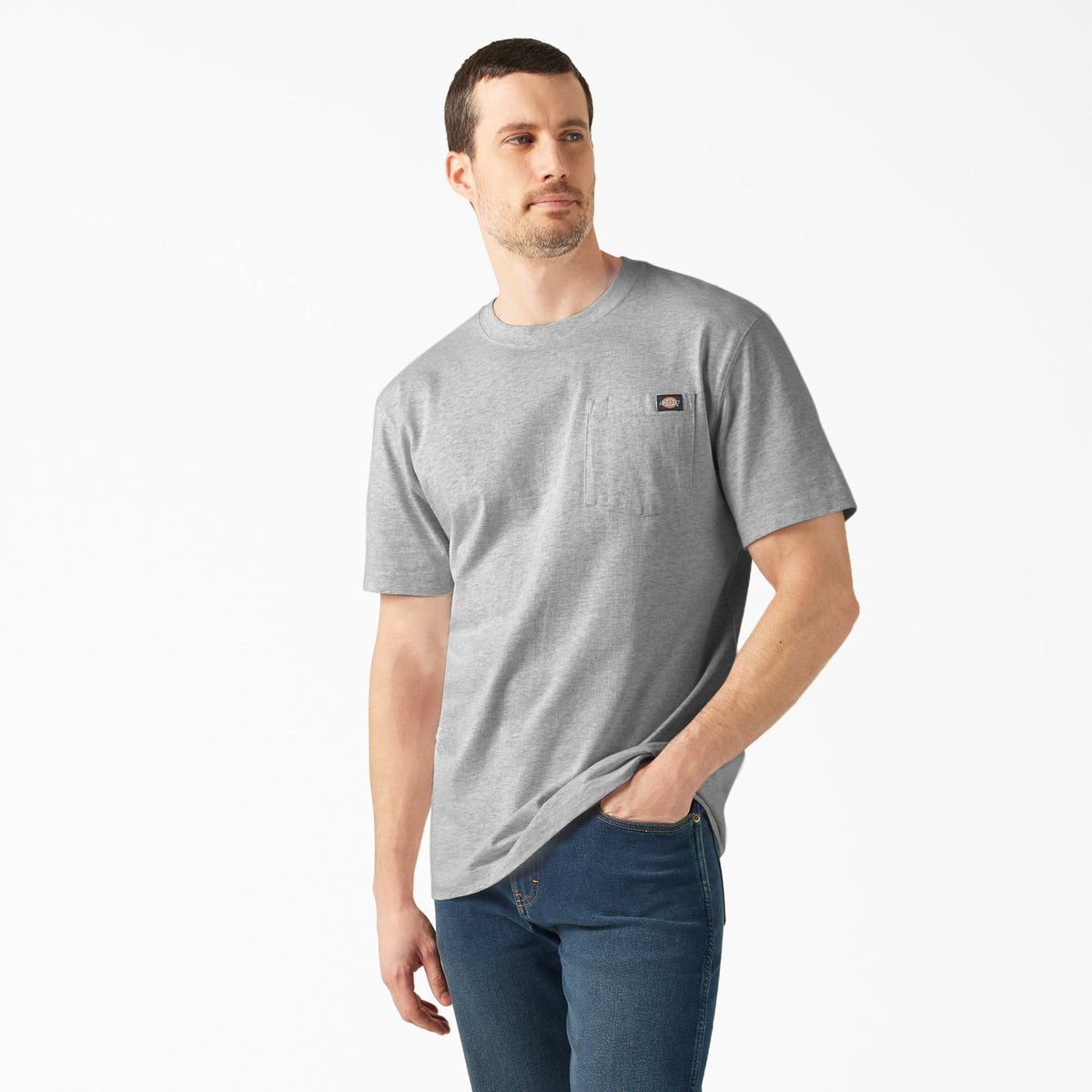 Dickies Men's Heavyweight Short Sleeve Pocket T-Shirt T-Shirts Dickies Ash Gray 2XL Reg