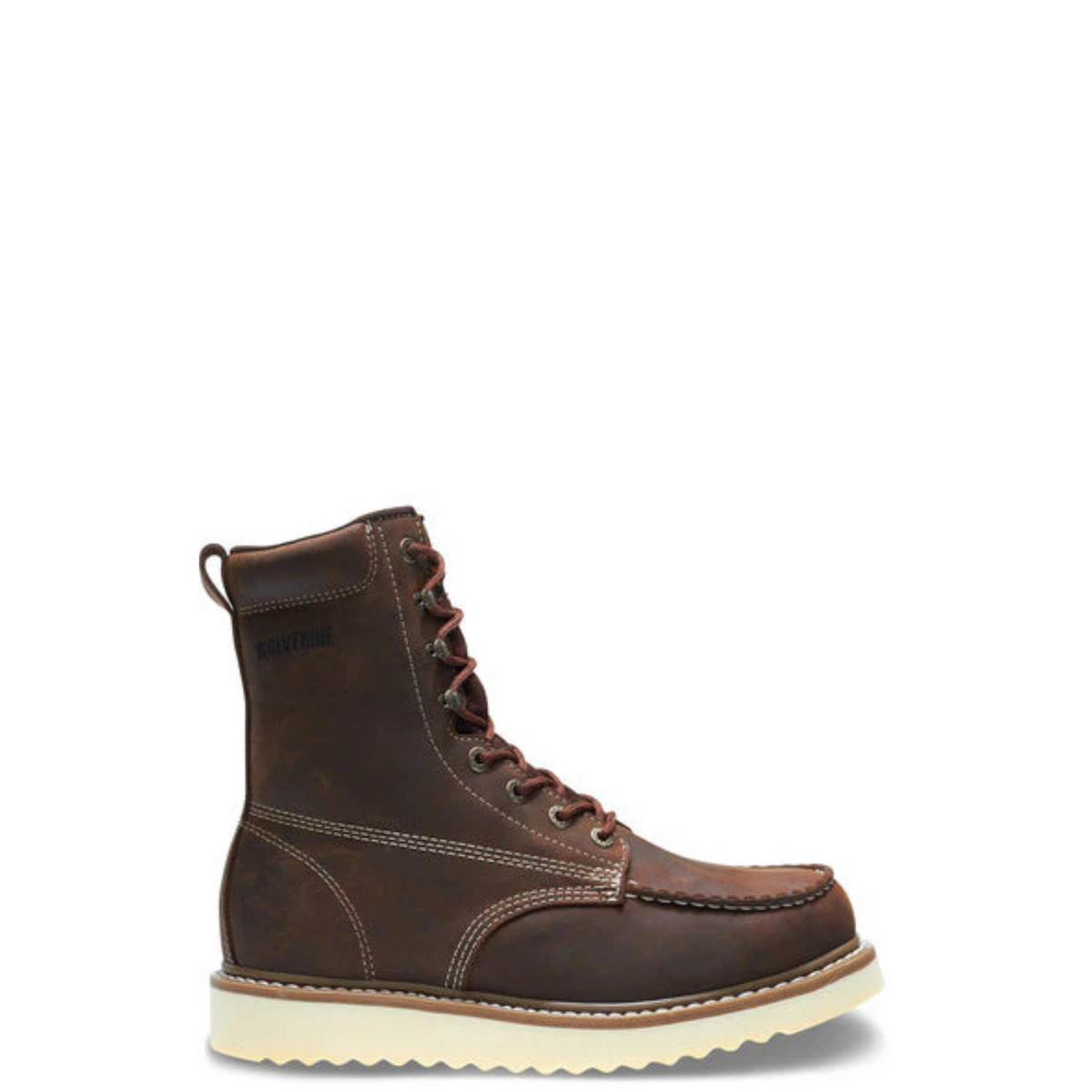 Wolverine Men's Loader 8" Steel Toe Wedge Boot Work Boots Wolverine Brown 7 M