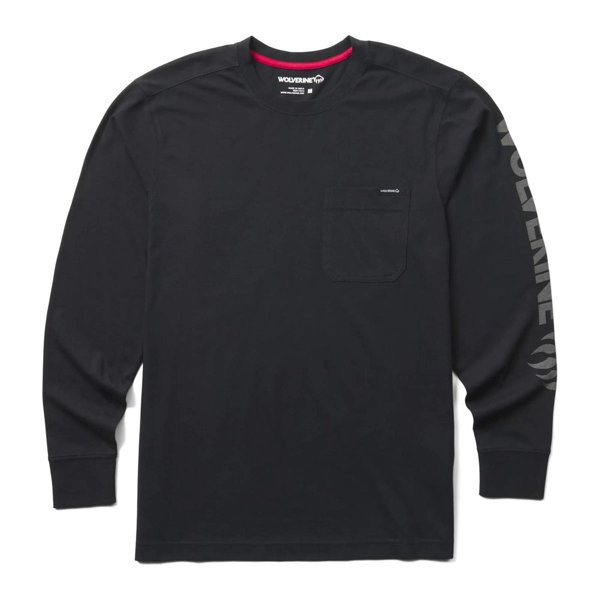 Wolverine Men's Classic Graphic Long Sleeve Pocket Tee Long Sleeve T-Shirts Wolverine Black 2XL Reg