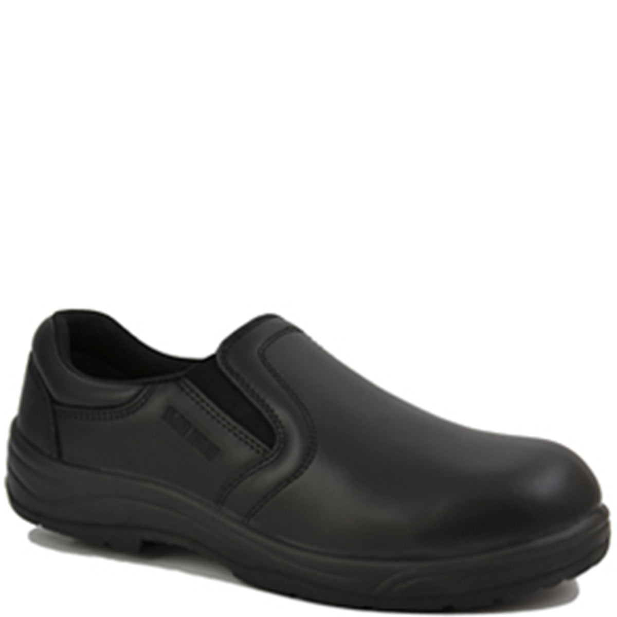 Work Zone Men's 4" Oil Full-Grain Leather Slip-On Soft Toe Work Shoe Work Shoes Work Zone Black 10 M