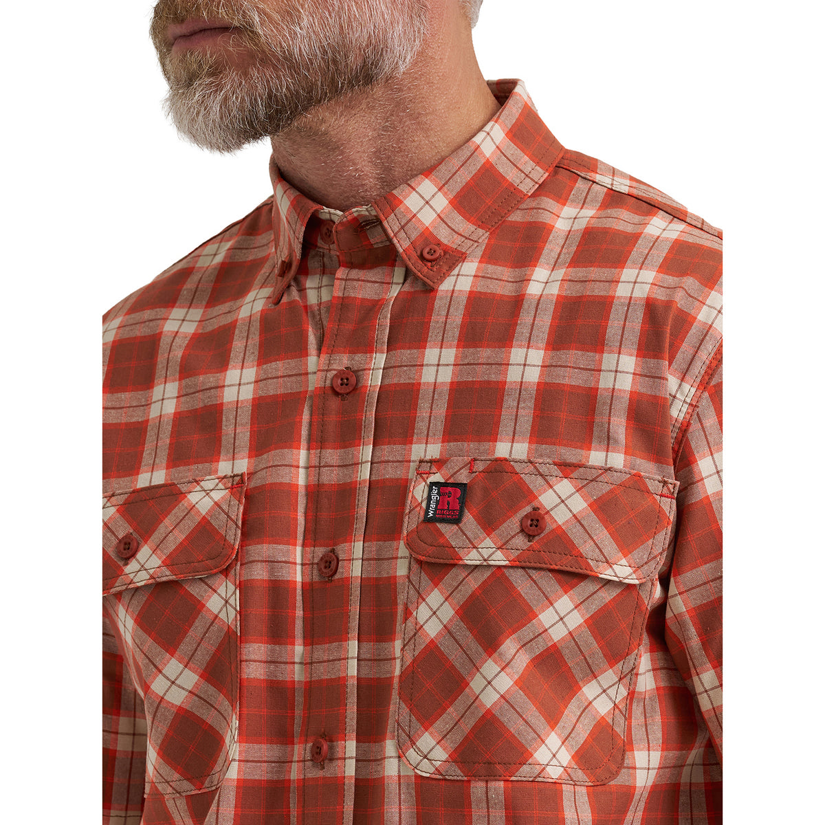 Wrangler Men's RIGGS Workwear® Foreman Plaid Work Shirt Work Shirts Wrangler RIGGS