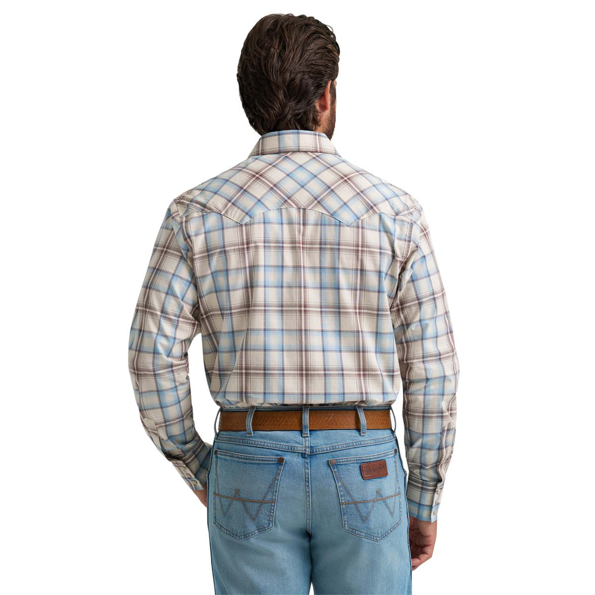 Wrangler Men's Wrangler Retro® Long Sleeve Sawtooth Snap Pocket Western Shirt Work Shirts Wrangler