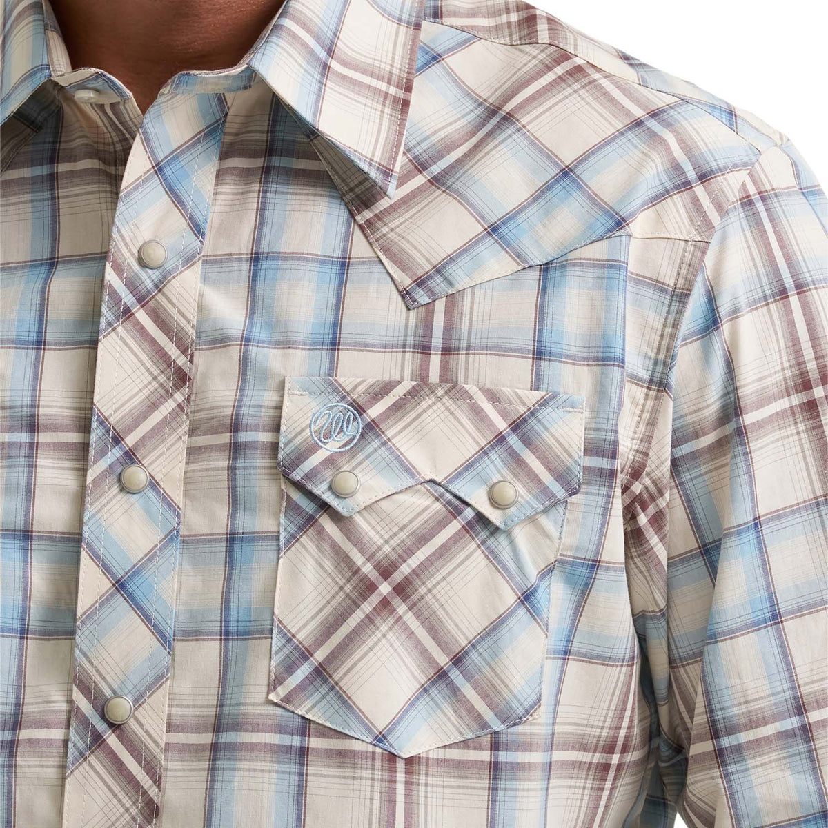 Wrangler Men's Wrangler Retro® Long Sleeve Sawtooth Snap Pocket Western Shirt Work Shirts Wrangler
