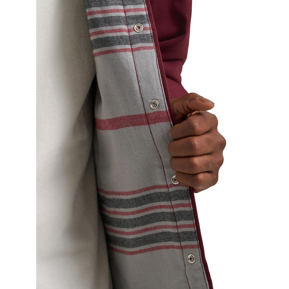 Wrangler Men's Long Sleeve Flannel Lined Solid Work Shirt Work Shirts Wrangler