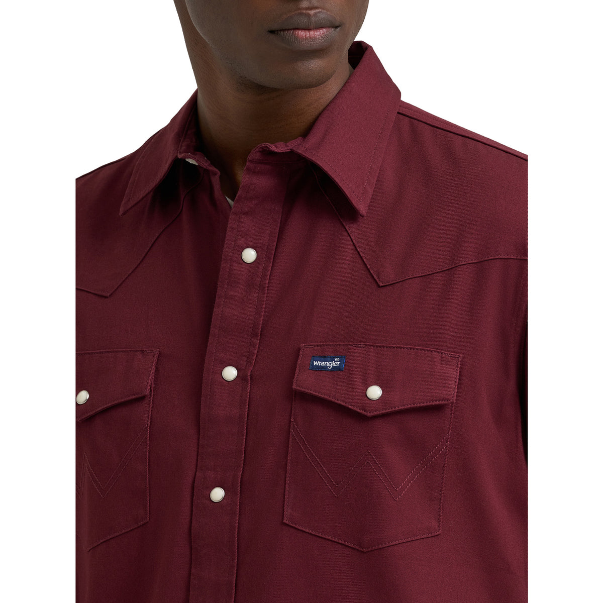 Wrangler Men's Long Sleeve Flannel Lined Solid Work Shirt Work Shirts Wrangler