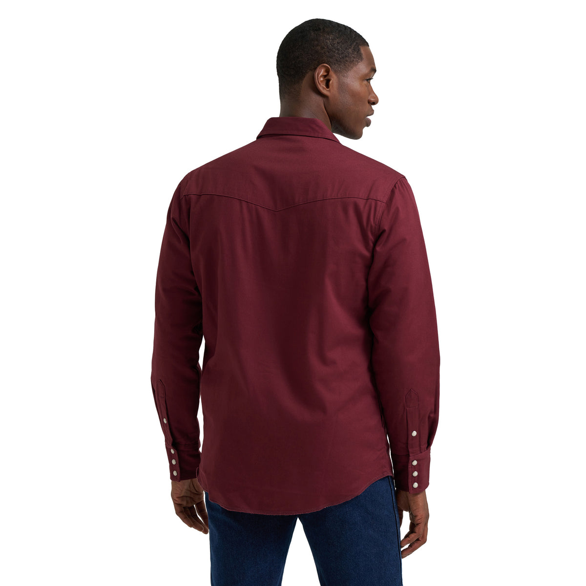 Wrangler Men's Long Sleeve Flannel Lined Solid Work Shirt Work Shirts Wrangler