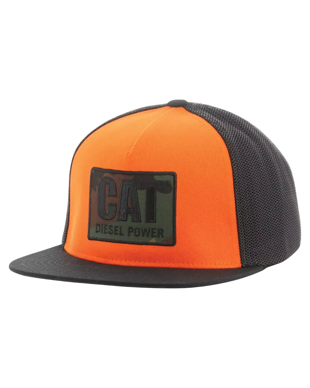 CAT Men's Diesel Power Flat Bill Cap Hats & Caps CAT Ion Orange OS