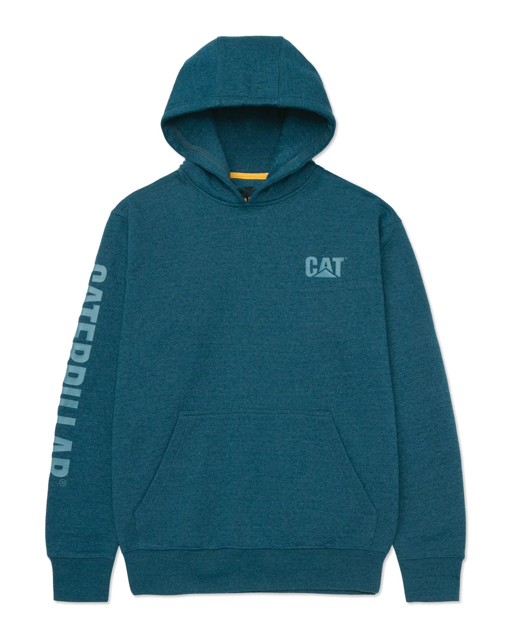 CAT Men's Banner Logo Hooded Sweatshirt Sweatshirts & Hoodies CAT Mallard Heather 2XL Reg