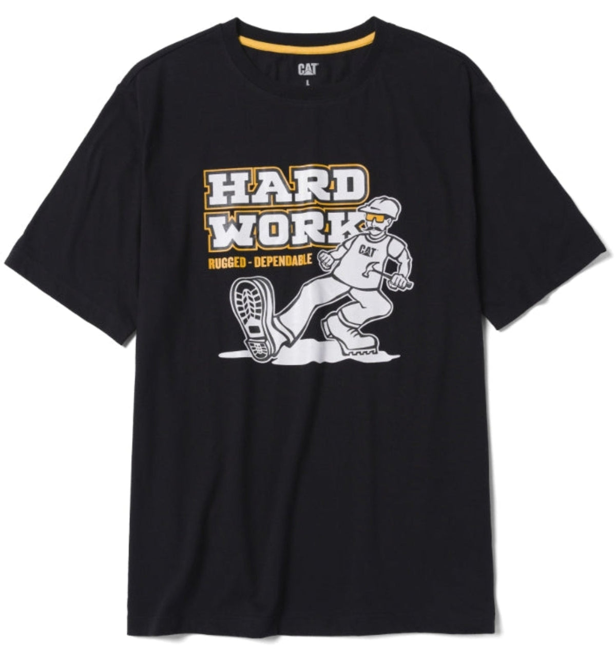 CAT Men's Graphic Short Sleeve T-Shirt T-Shirts CAT Black-Work 2XL Reg