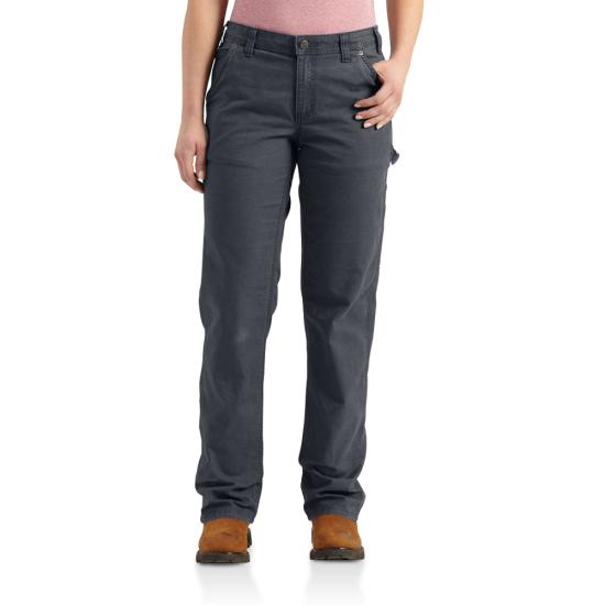 Carhartt Women's Rugged Flex® Loose Fit Canvas Work Pant Pants Carhartt Coal 10 Reg