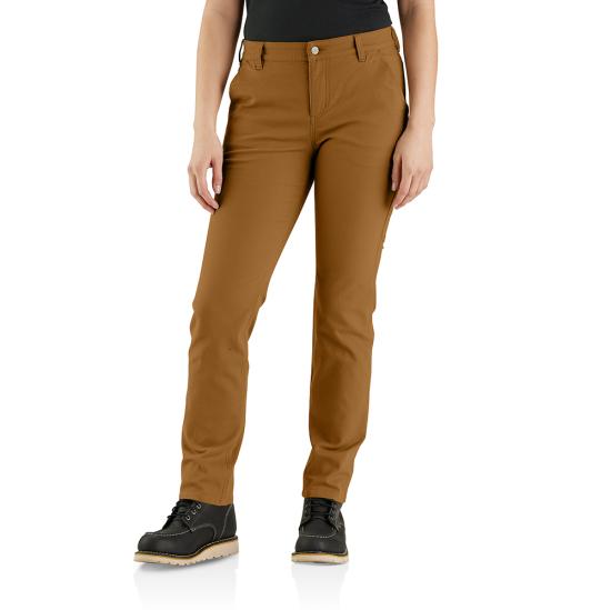 Carhartt Women's Rugged Flex® Relaxed Fit Canvas Work Pant Pants Carhartt Carhartt Brown 0 Reg