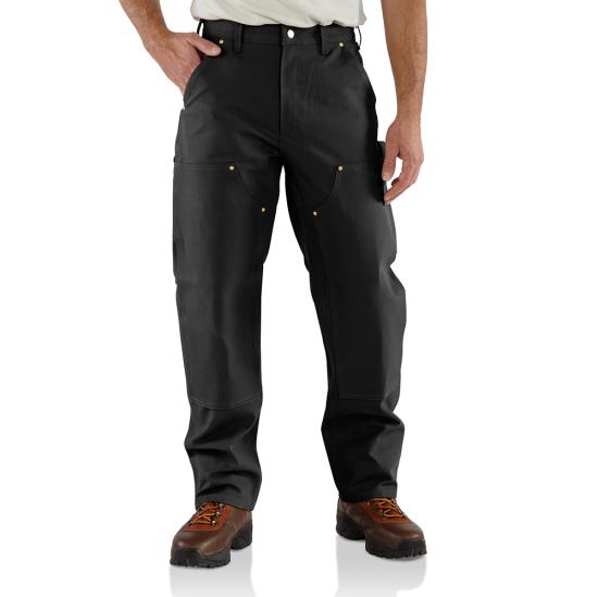 Carhartt Men's Loose Fit Firm Duck Double-Front Utility Work Pant Pants Carhartt Black 28 30 Inseam