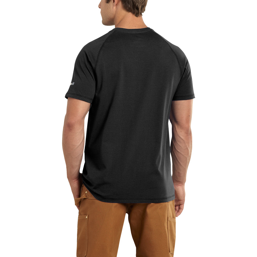 Carhartt Men's Force® Delmont Short Sleeve T-Shirt_Black T-Shirts Carhartt