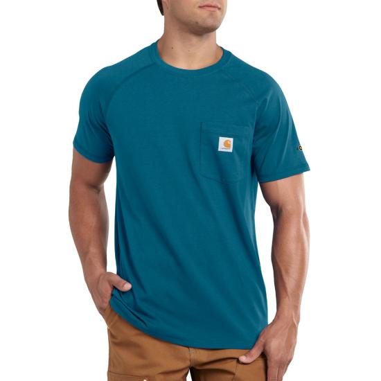 Carhartt Men's Force® Delmont Short Sleeve T-Shirt_Bay Harbor T-Shirts Carhartt