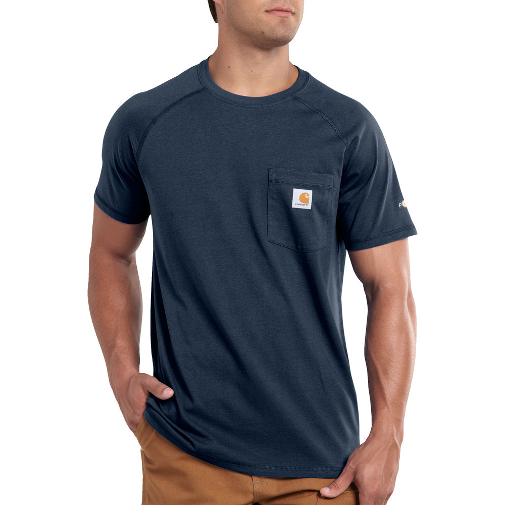 Carhartt Men's Force® Delmont Short Sleeve T-Shirt_Navy T-Shirts Carhartt