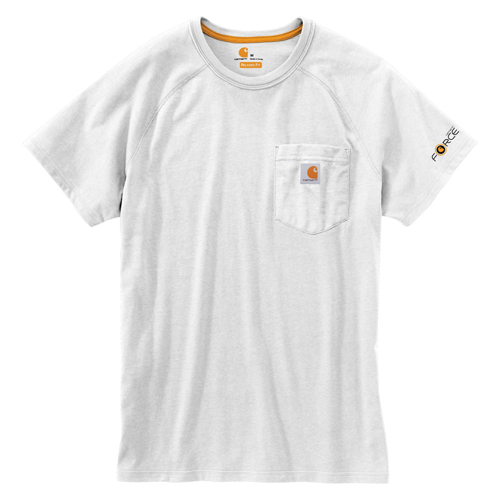 Carhartt Men's Force® Delmont Short Sleeve T-Shirt_White T-Shirts Carhartt
