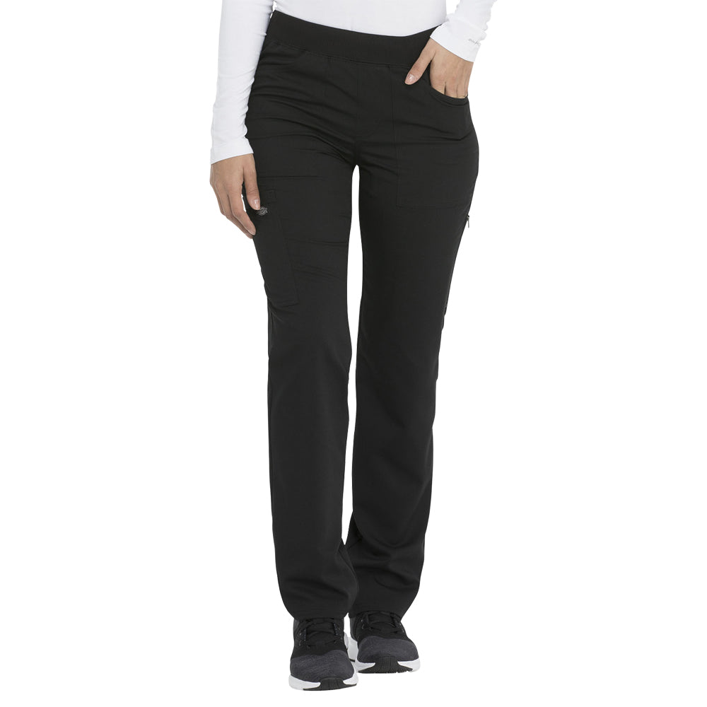 Dickies Women's Mid-Rise 6-Pocket Balance Scrub Pant Scrubs Dickies Black 2XL Reg