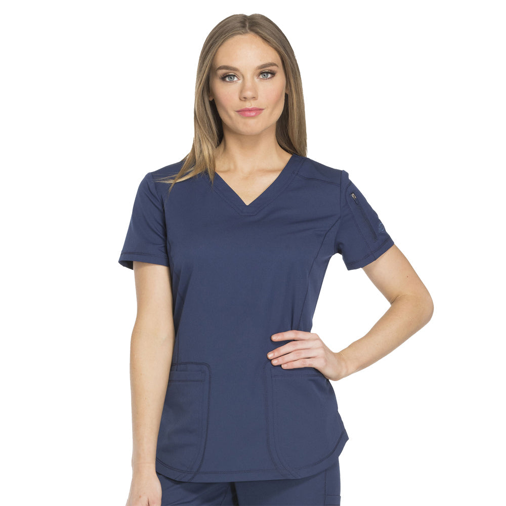 Dickies Women's Dynamix V-Neck Scrub Top Scrubs Dickies Navy L Reg