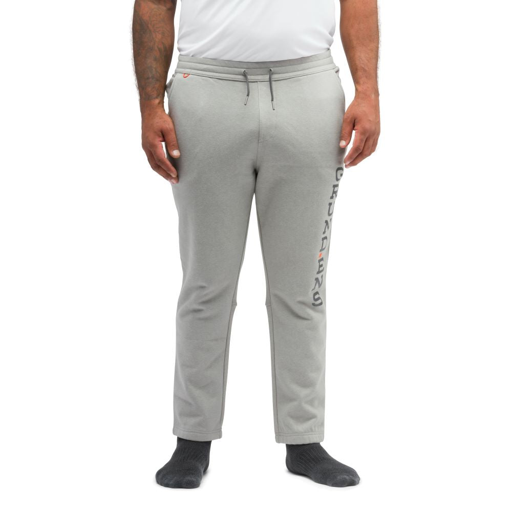 Grundéns Men's Dillingham Midweight Logo Sweatpant Pants Grundens Metal Heather 2XL Reg