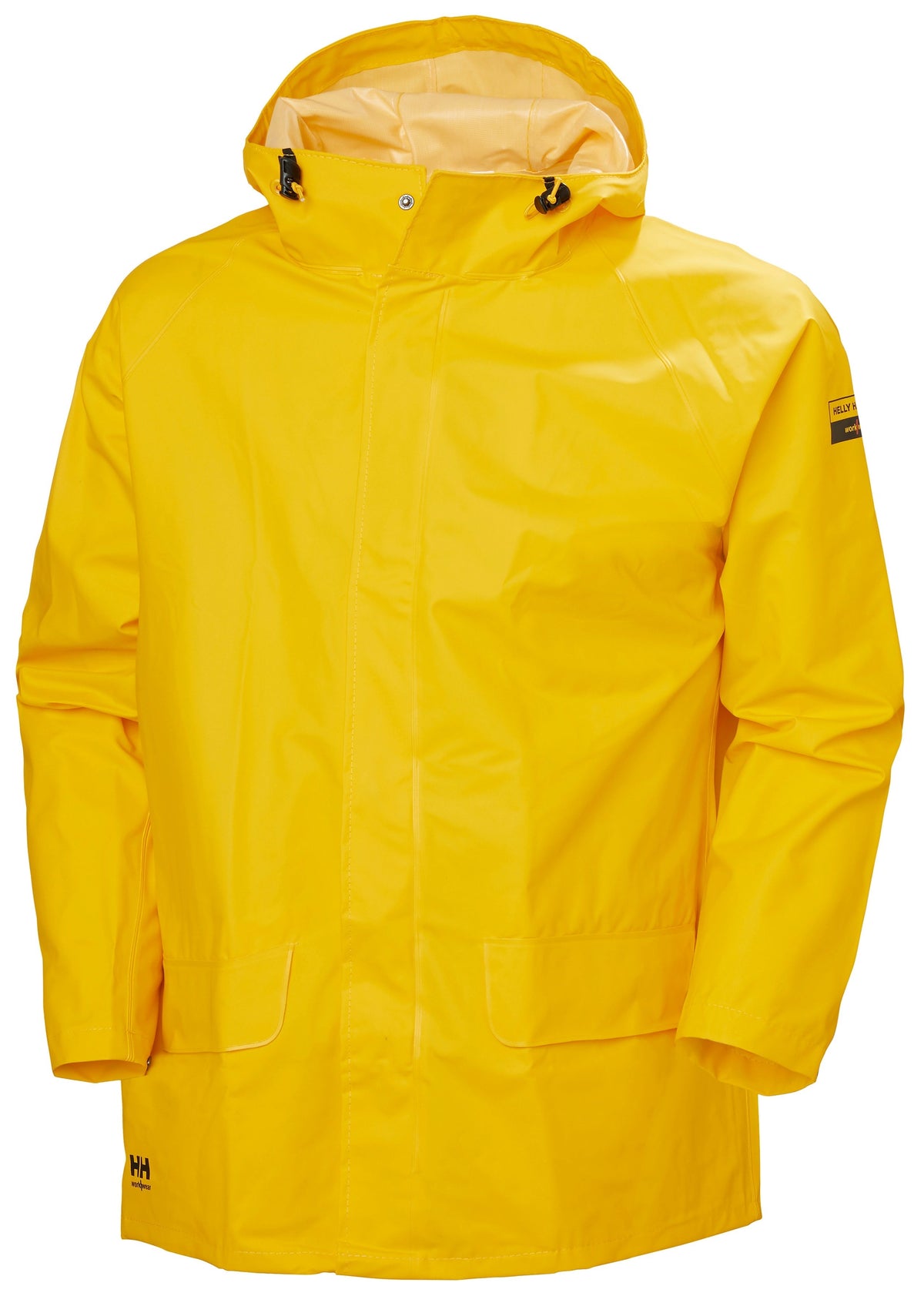 Helly Hansen Men's Mandal Waterproof Hooded Jacket Rainwear Helly Hansen Light Yellow 2XL Reg