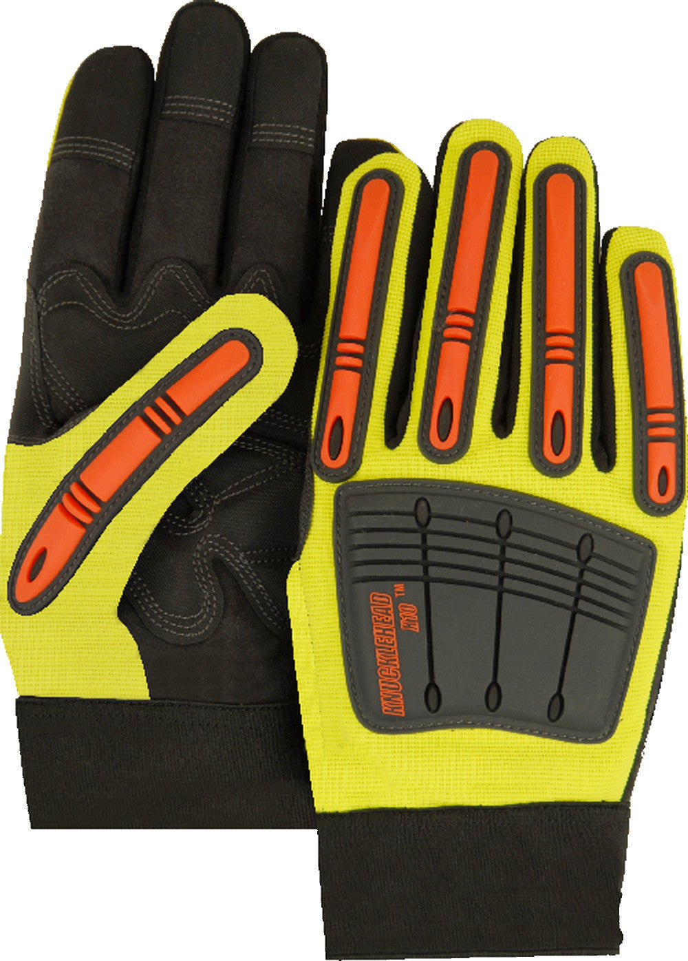 Majestic Knucklehead X10 Armor Skin Hi-Vis Mechanics Glove Gloves Majestic Hi-Vis Green 2XL