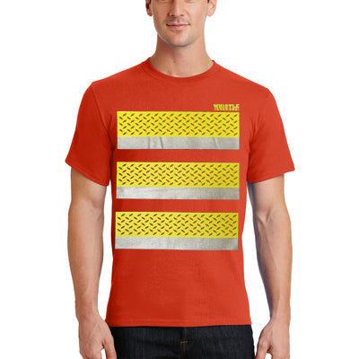 Whistle Workwear Safety Diamond Plate Short Sleeve T-Shirt_Orange T-Shirts Whistle Workwear Orange 2XL Reg