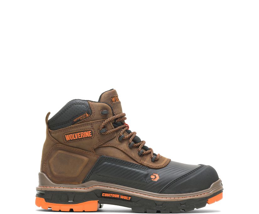Wolverine Men's Overpass Mid Comp Toe Boot Work Boots Wolverine Brown 10 M