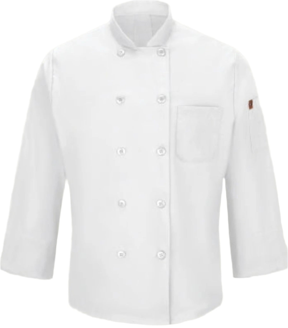 Red Kap Men's Oilblok + Mimix Button-Up Chef Coat Jackets & Coats Red Kap White 2XL Reg