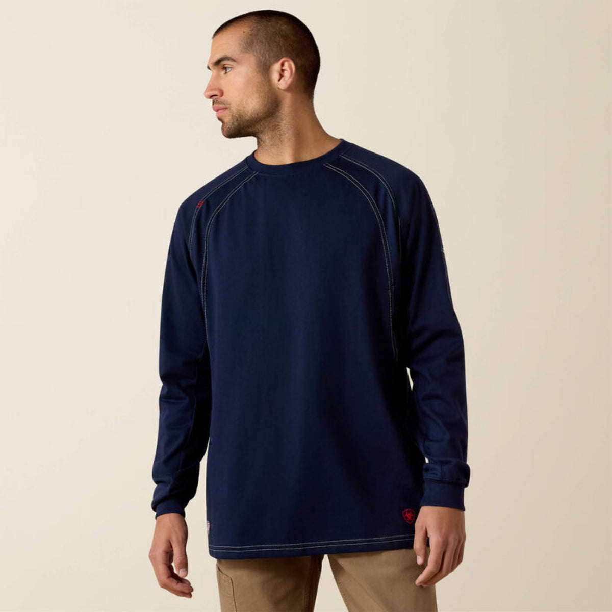 Ariat Men's Flame Resistant Work Crew Long Sleeve T-Shirt Long Sleeve T-Shirts Ariat