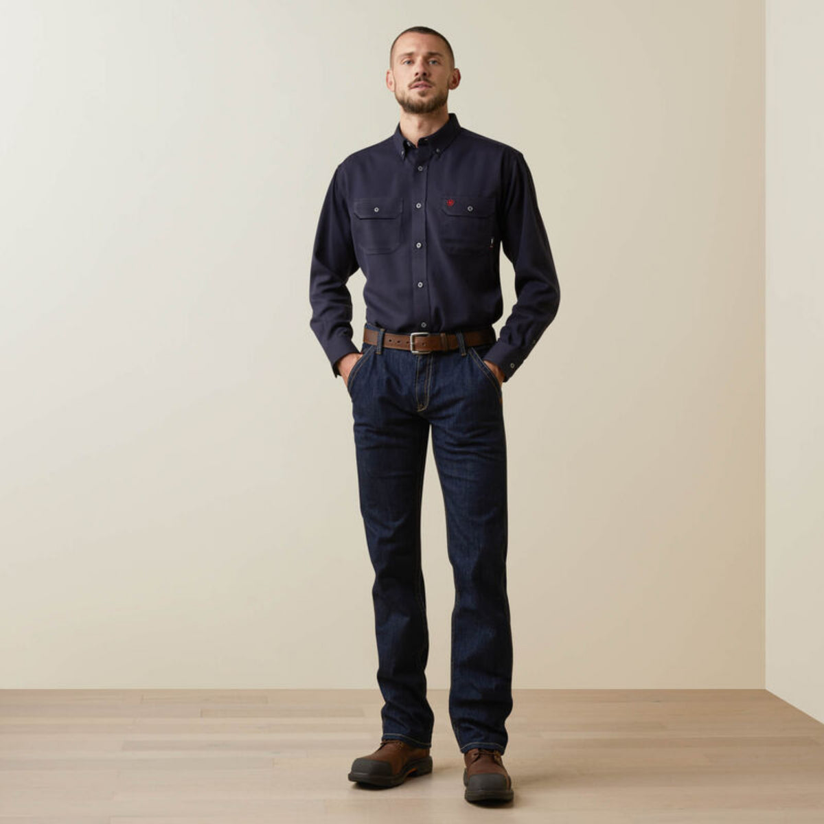 Ariat Men's FR Air Inherent Button Long Sleeve Safety Work Shirt Work Shirts Ariat