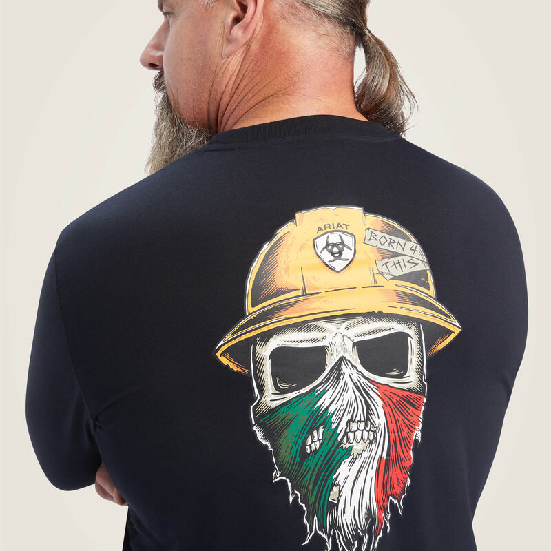 Ariat Men's Rebar Workman Born For This Graphic Long Sleeve Tee T-Shirts Ariat