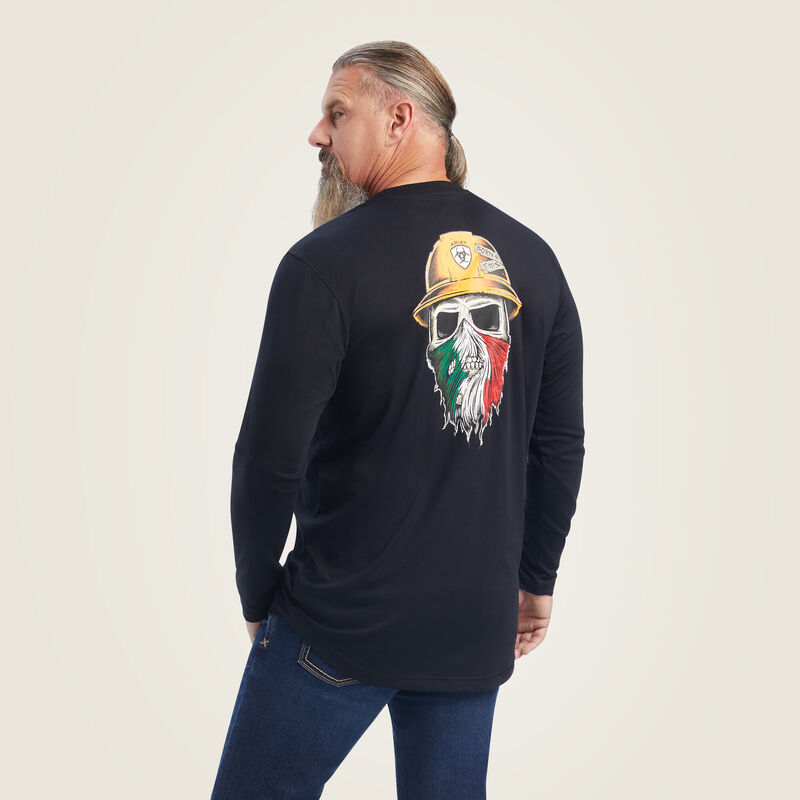 Ariat Men's Rebar Workman Born For This Graphic Long Sleeve Tee T-Shirts Ariat Black 2XL Reg
