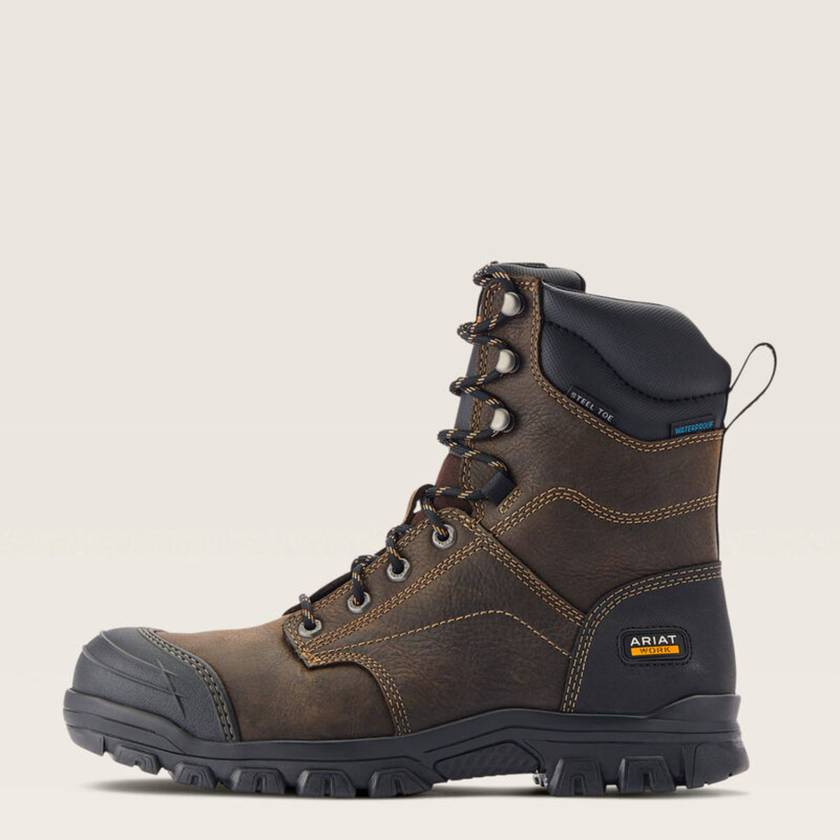 Ariat Men's Treadfast Waterproof Steel Toe Work Boot Work Boots Ariat Dark Brown 10 2E