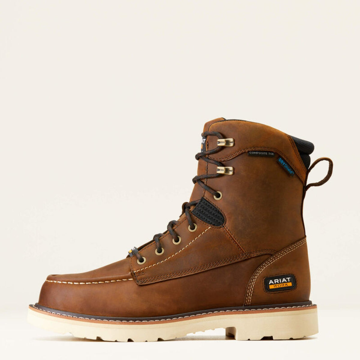 Ariat Men's Rebar Lift 8" Waterproof EH Moc Comp Toe Work Boot Work Boots Ariat Distressed Brown 10 2E