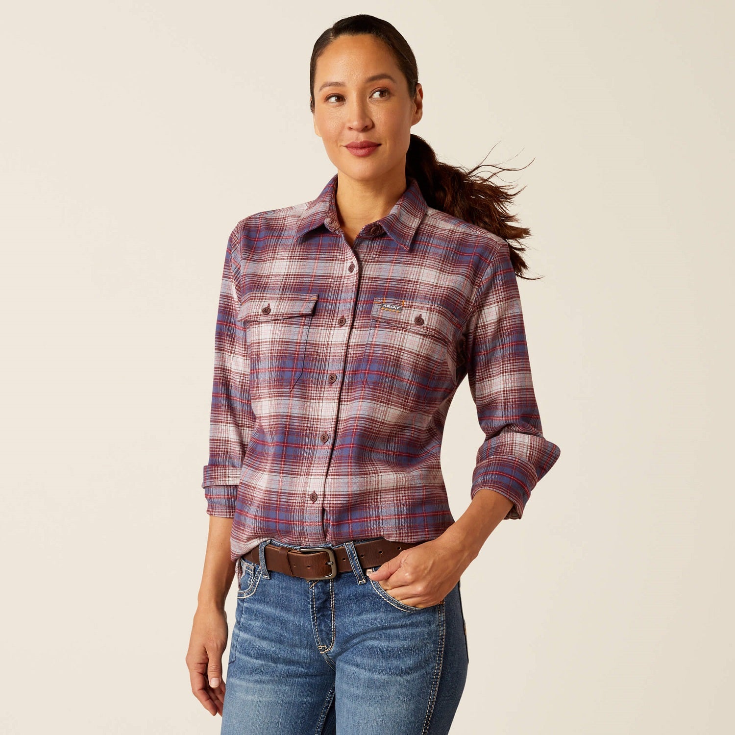 Ariat Women's Rebar Flannel DuraStretch Button-Down Work Shirt - Work World - Workwear, Work Boots, Safety Gear