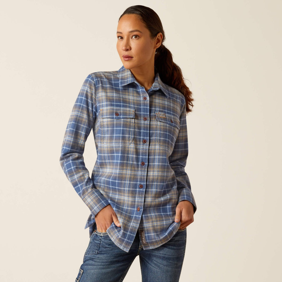 Ariat Women&#39;s Rebar Flannel Button-Down Work Shirt - Work World - Workwear, Work Boots, Safety Gear