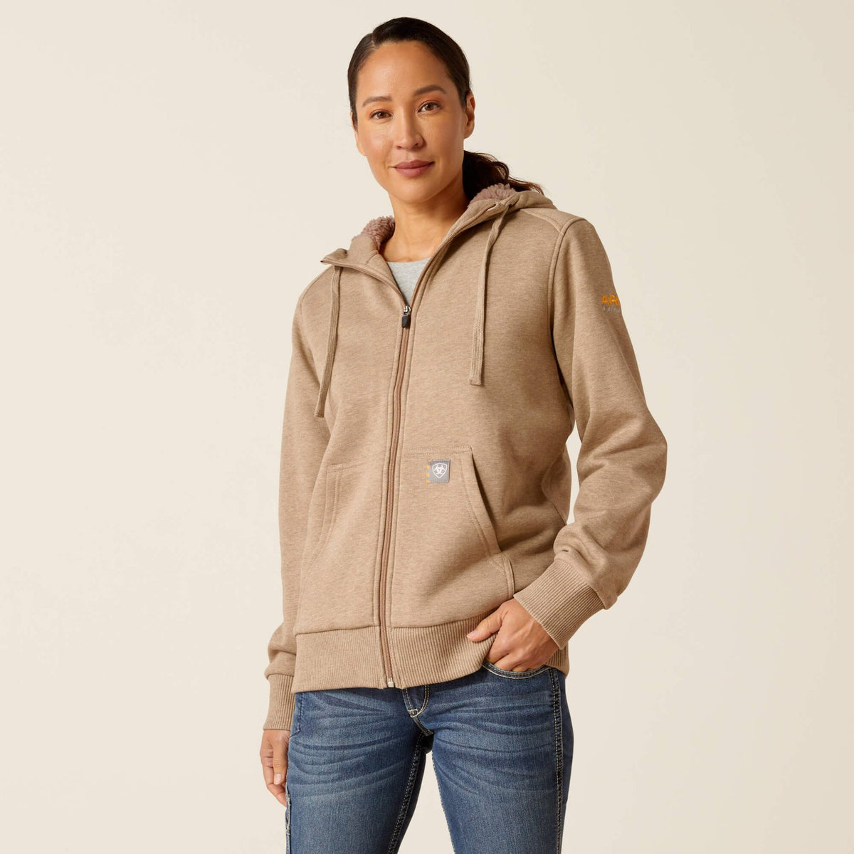Ariat Women&#39;s Rebar Sherpa Lined Full-Zip Hoodie - Work World - Workwear, Work Boots, Safety Gear
