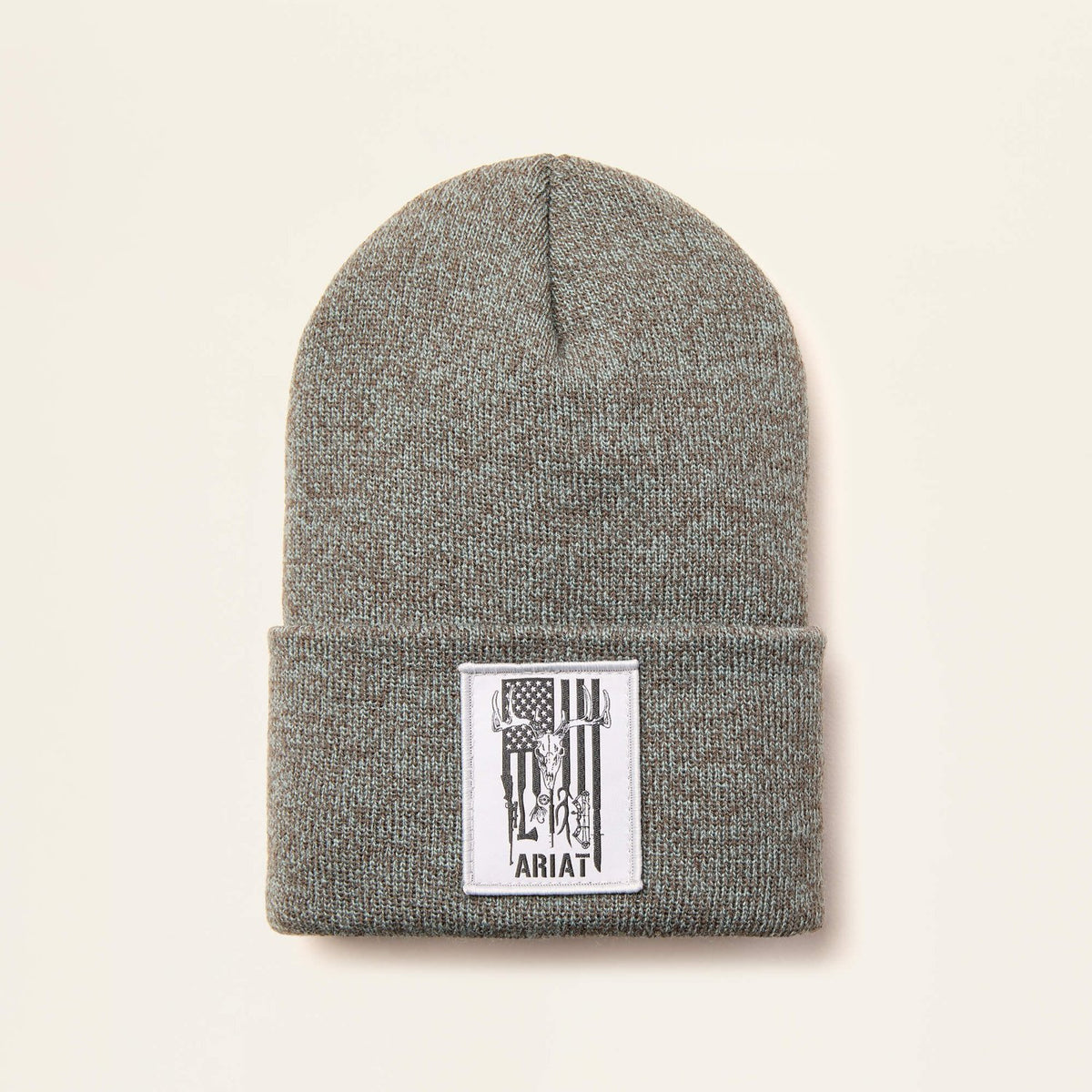 Ariat Men's American Outdoors Graphic Patch Beanie Hats & Caps Ariat Balsam Green OS