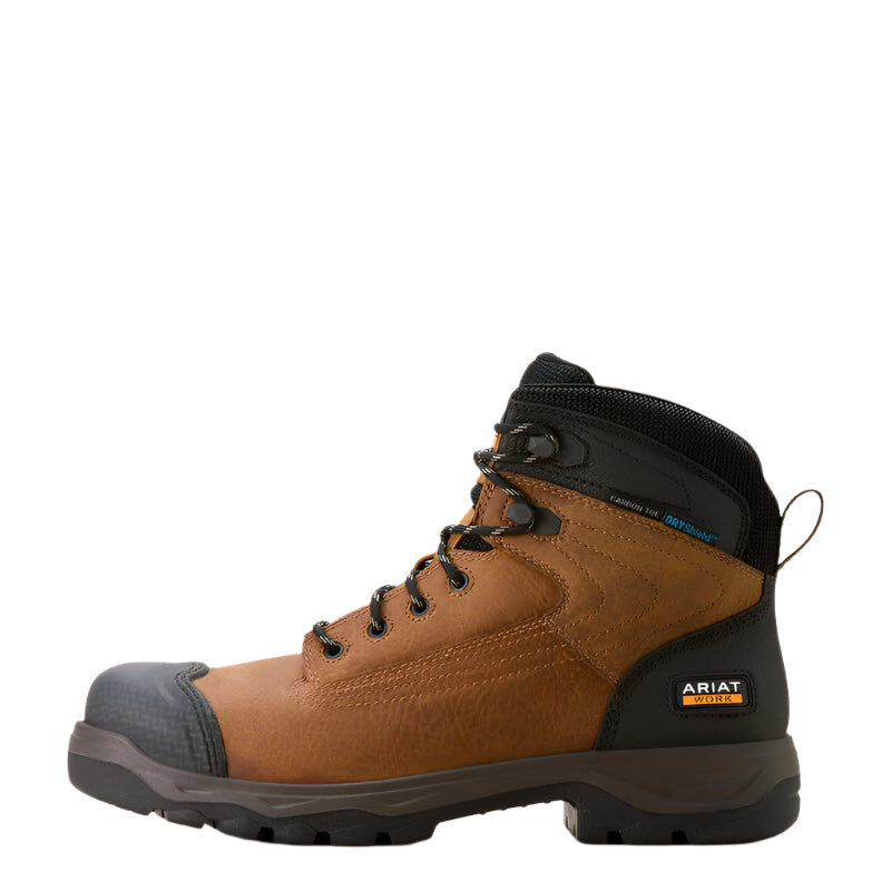 Ariat Men's Turbo Duratread XTR 6" Waterproof Carbon Toe Boot Work Boots Ariat Natural Brown 10 2E