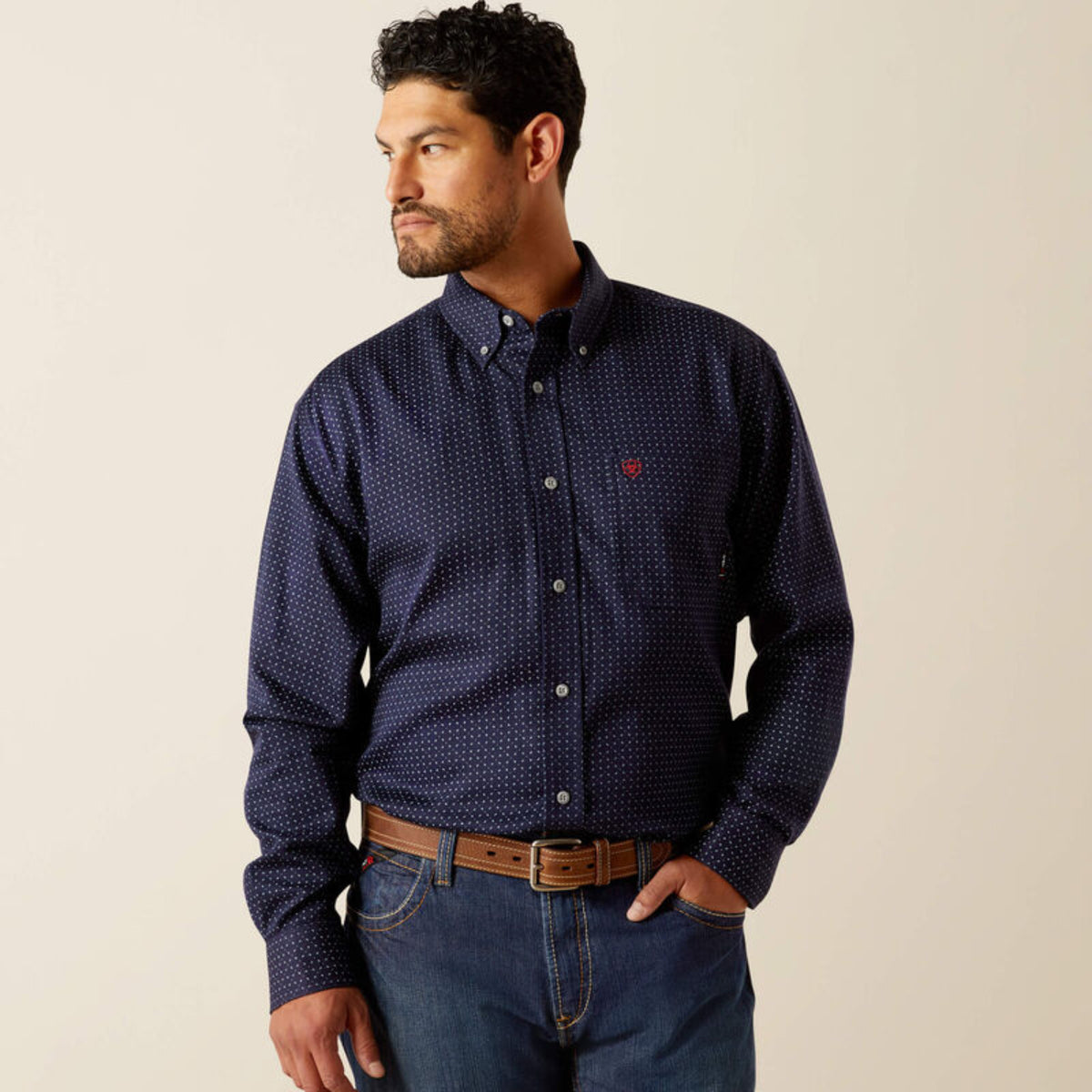 Ariat Men's FR Lever Button-Down Long Sleeve Safety Work Shirt Work Shirts Ariat